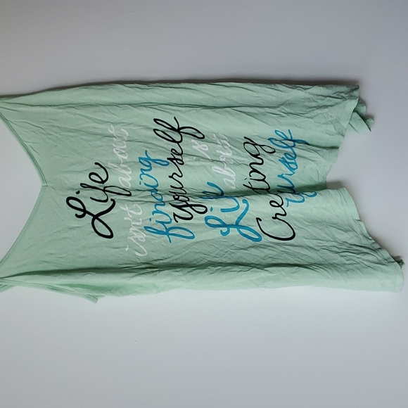 Suzy Shier - Mint Green Inspirational Tank - Size M - Picture 3 of 7